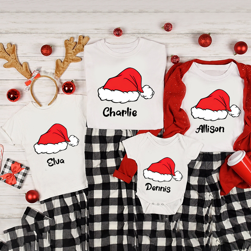 Personalised Family Christmas Name T-Shirt| Match0407