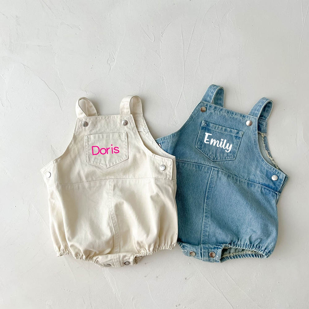 Personalized Baby Toddler Denim Overalls| Pants19