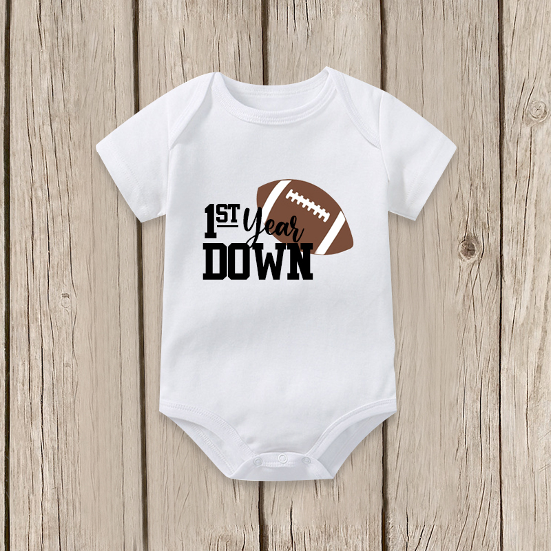 Personalized Baby Football Birthday Cozy Onesie| BBCloth58