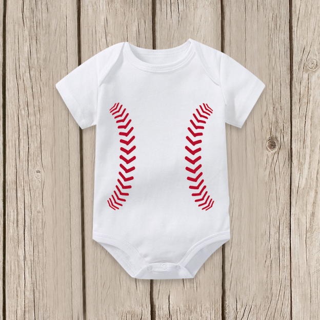 Personalized Baby Newborn Baseball Onesie| BBCloth36