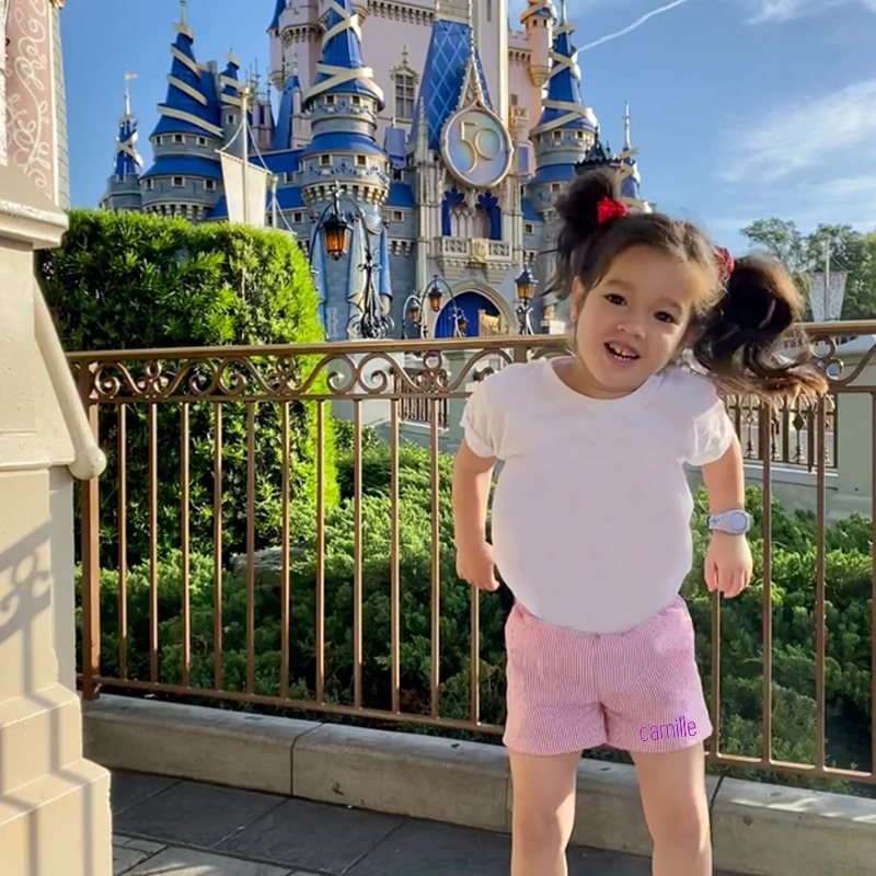 Personalized Kids Color Gingham shorts| Pants01