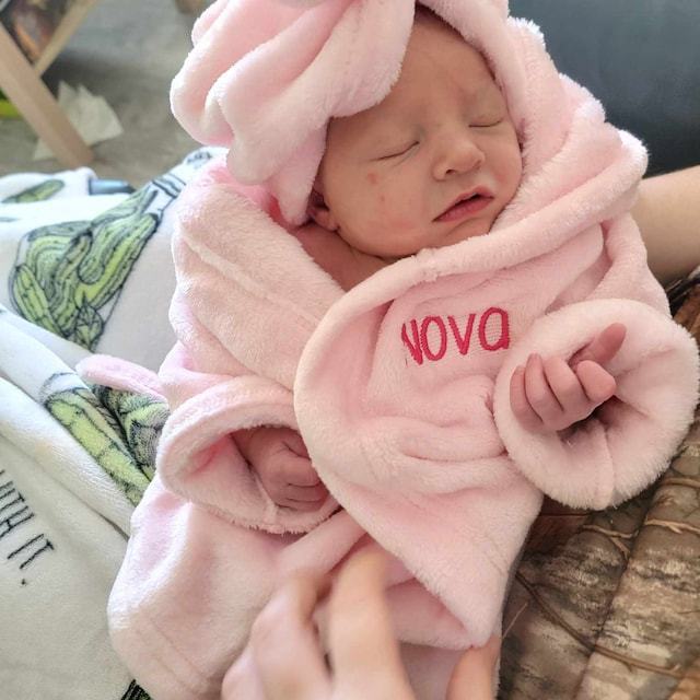 Personalized New Baby Cozy Shower Robe| BBcloth83