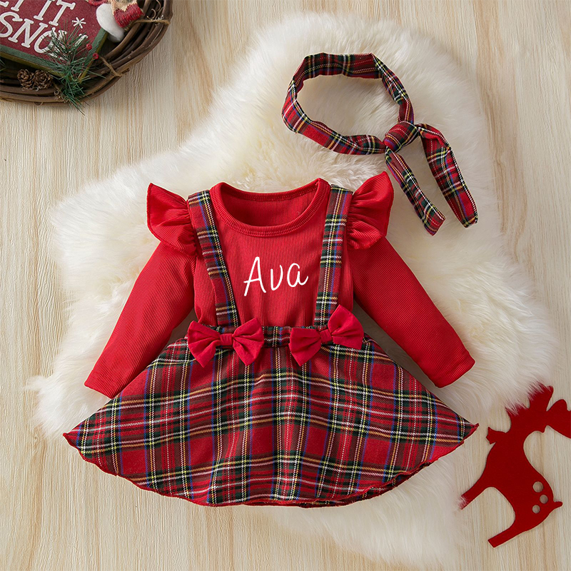 Personalized Girl Christmas Dress| Cloth69