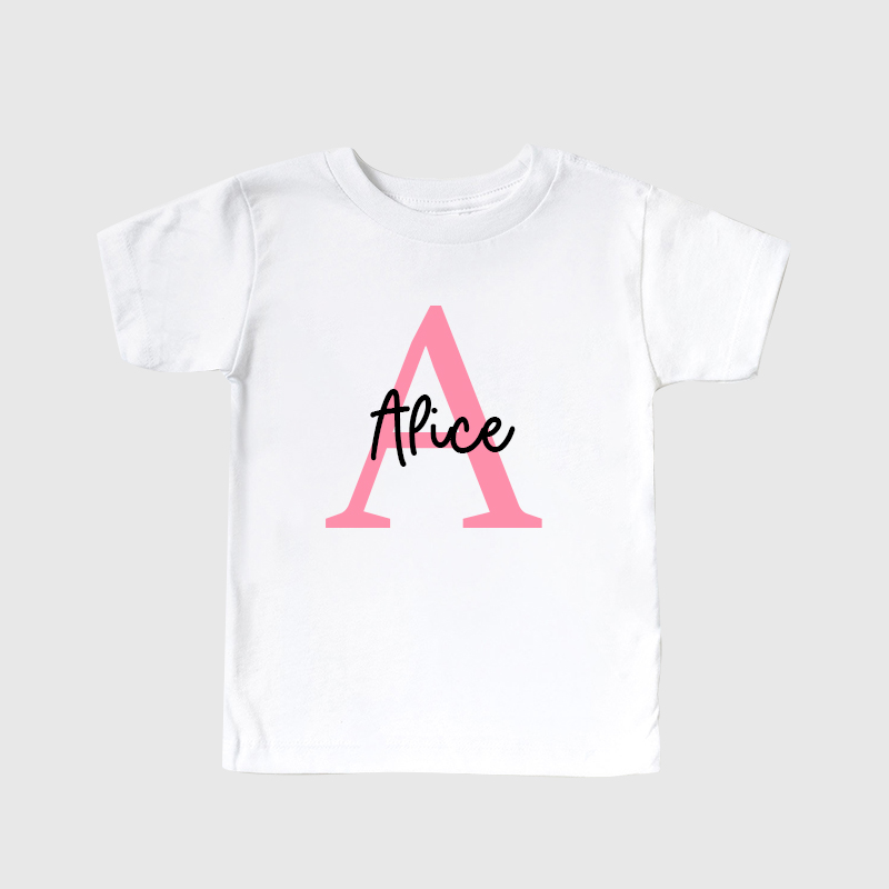 Personalized Kids Cozy Initial T-Shirt| Cloth123