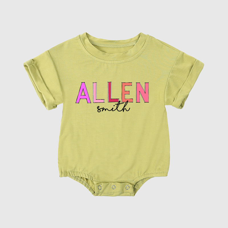 Personalized Baby Girl Name Bubble Romper| BBCloth50