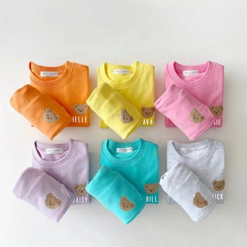 Personalized Kids Bear Sweatshirt Set| Cloth53