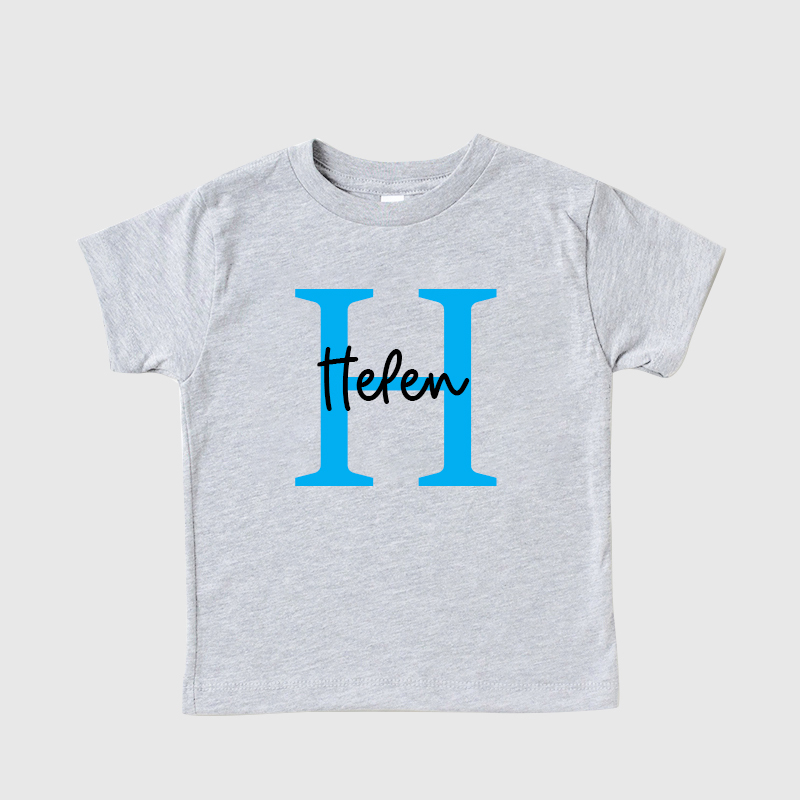 Personalized Kids Cozy Initial T-Shirt| Cloth123
