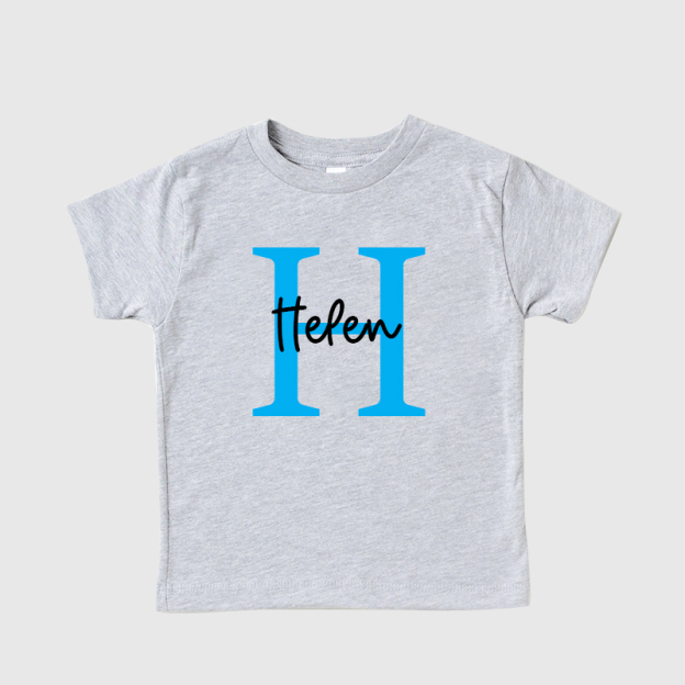 Personalized Kids Cozy Initial T-Shirt| Cloth123