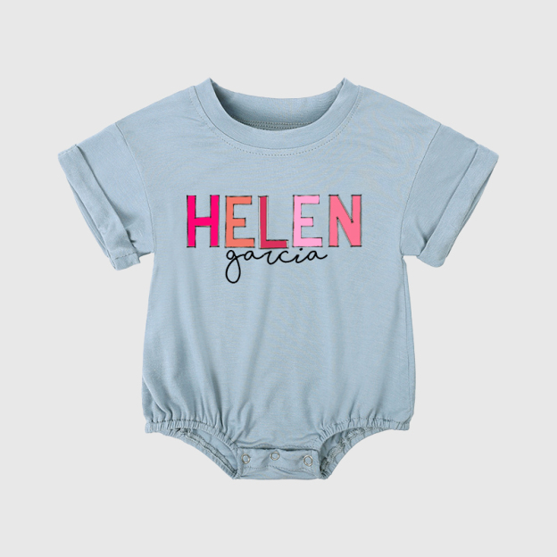 Personalized Baby Girl Name Bubble Romper| BBCloth50