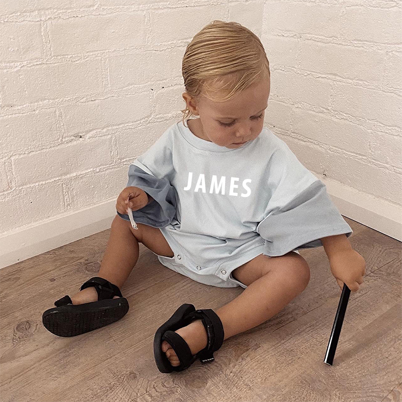 Personalized Baby Casual Cool Shirt Romper| BBCloth57