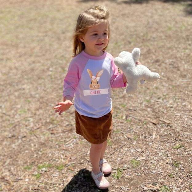 Personalized Kids Easter Bunny Long Sleeves Shirt| Cloth12430