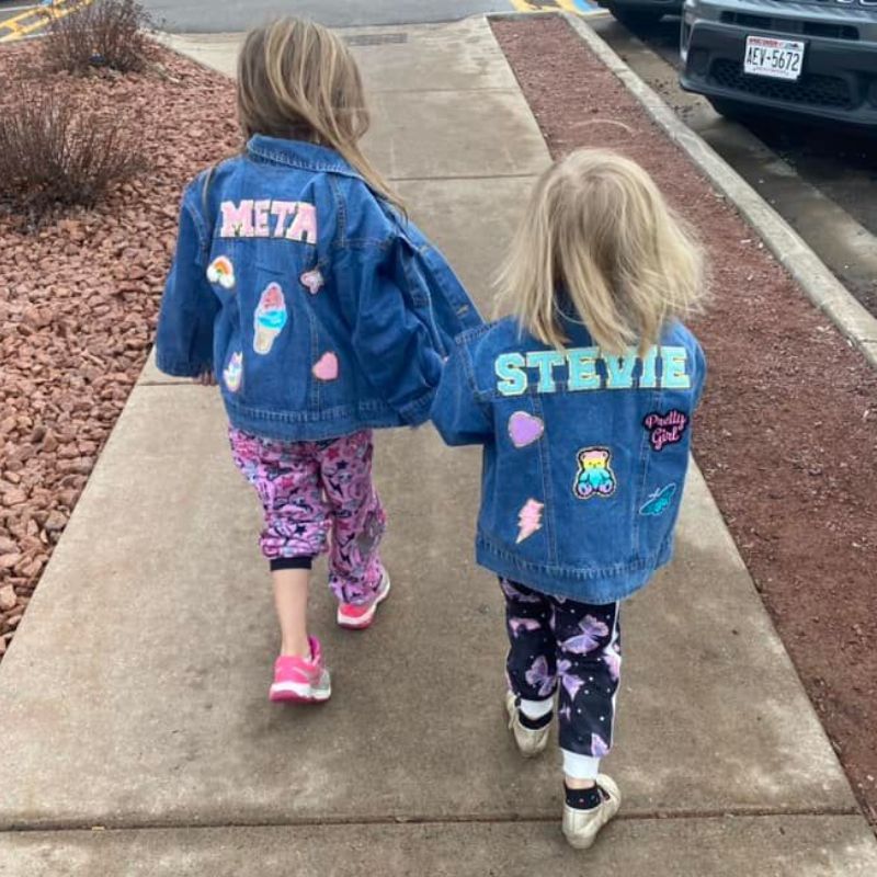 Personalized Kids Denim Patch Jacket| Cloth22