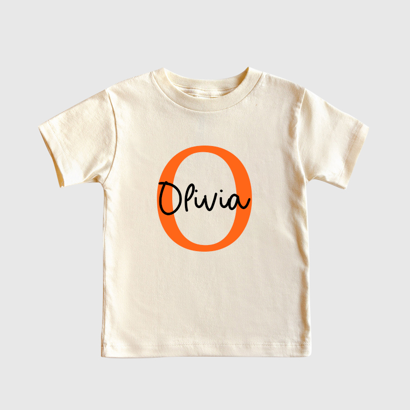 Personalized Kids Cozy Initial T-Shirt| Cloth123