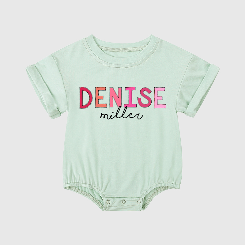 Personalized Baby Girl Name Bubble Romper| BBCloth50