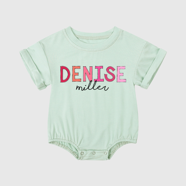 Personalized Baby Girl Name Bubble Romper| BBCloth50