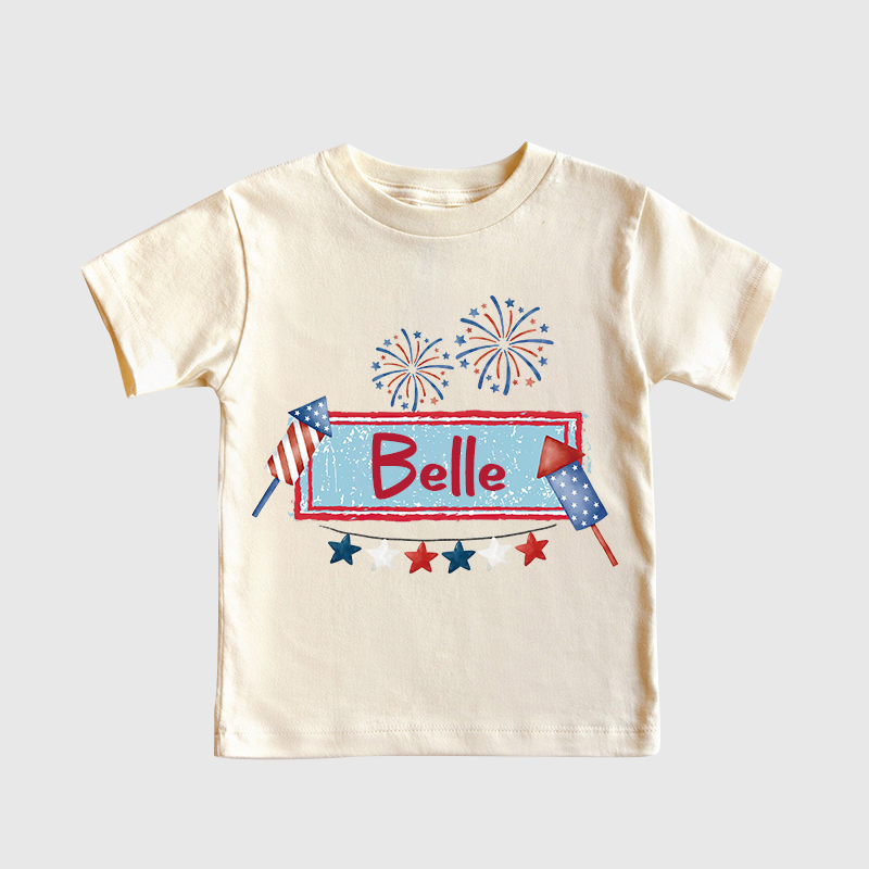 Personalized Kid 4th Of July Firework Independence T-Shirt| Cloth1452