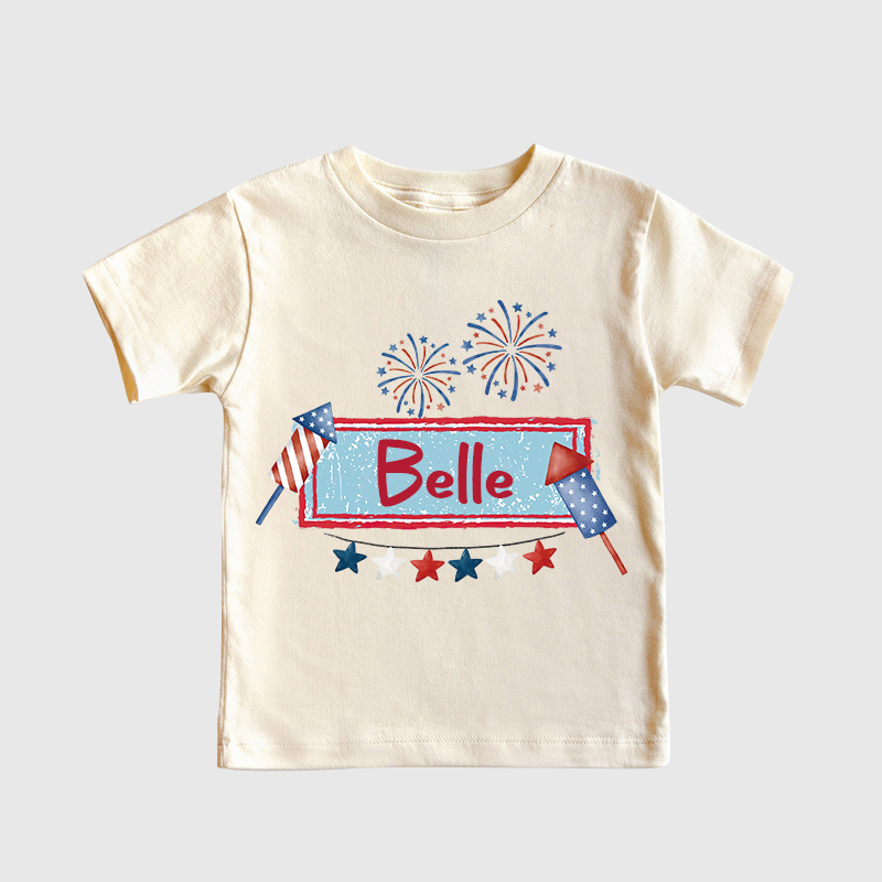 Personalized Kid 4th Of July Firework Independence T-Shirt| Cloth1452