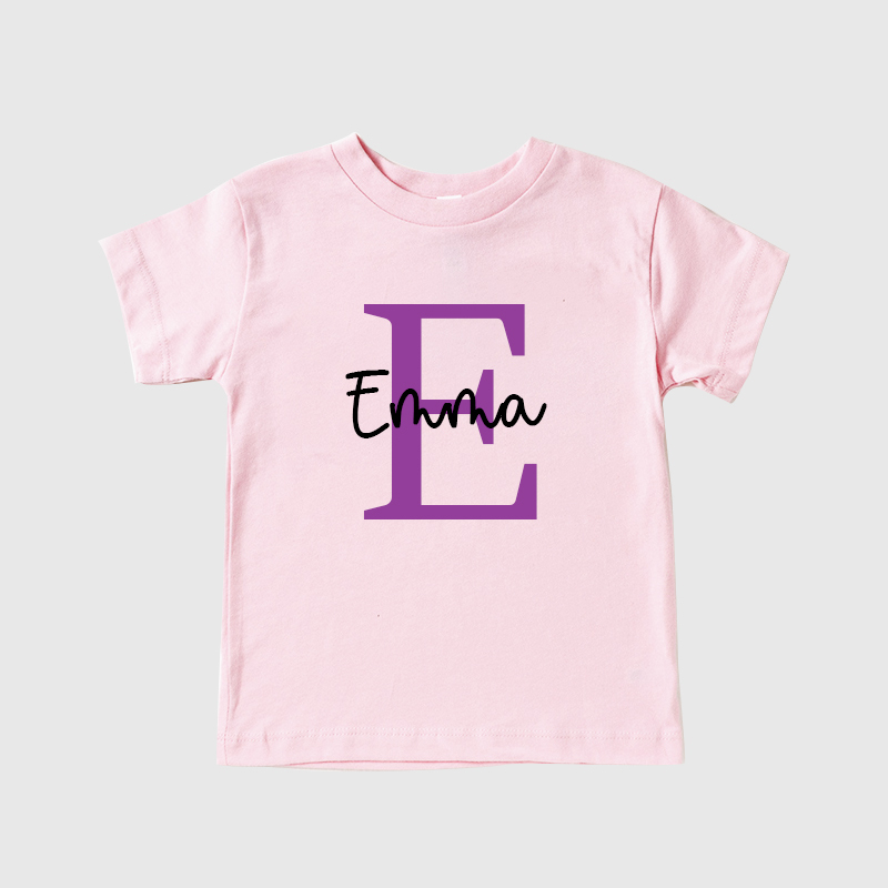 Personalized Kids Cozy Initial T-Shirt| Cloth123