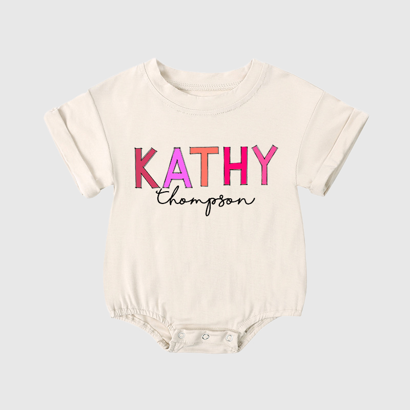 Personalized Baby Girl Name Bubble Romper| BBCloth50