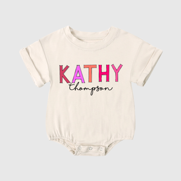 Personalized Baby Girl Name Bubble Romper| BBCloth50