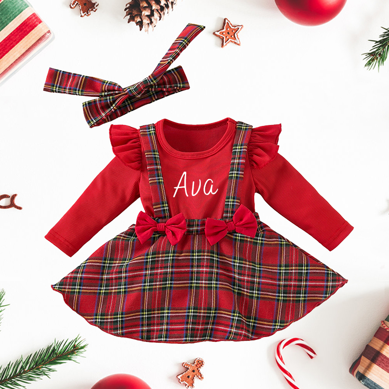 Personalized Girl Christmas Dress| Cloth69