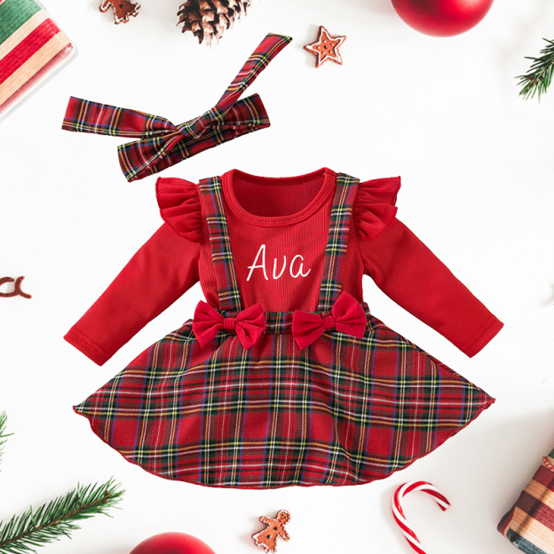 Personalized Girl Christmas Dress| Cloth69