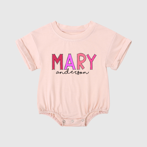 Personalized Baby Girl Name Bubble Romper| BBCloth50