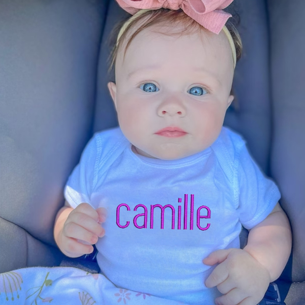 Personalized Baby Embroidered Cozy Onesie| BBCloth53