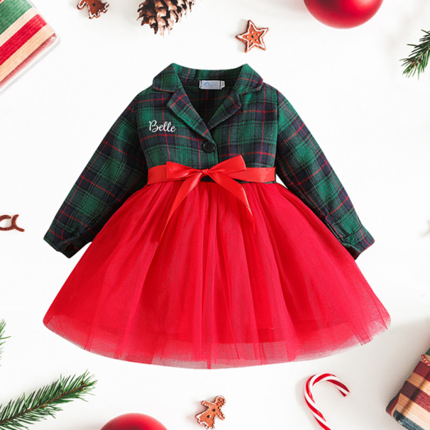Personalized Girl Christmas Dress| Cloth69