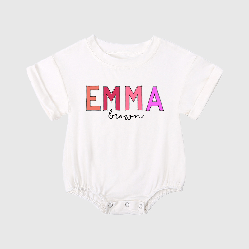 Personalized Baby Girl Name Bubble Romper| BBCloth50
