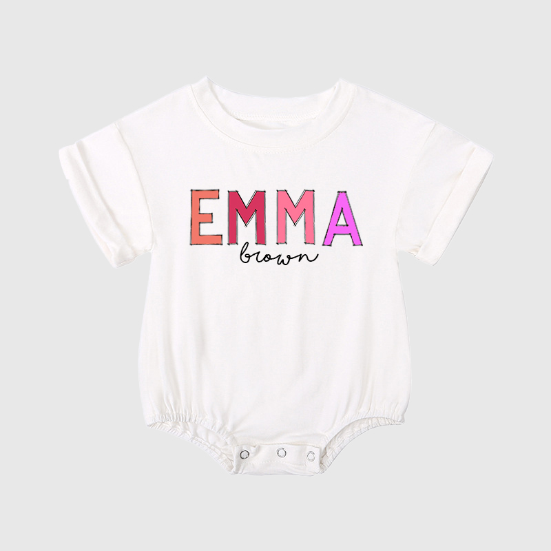 Personalized Baby Girl Name Bubble Romper| BBCloth50