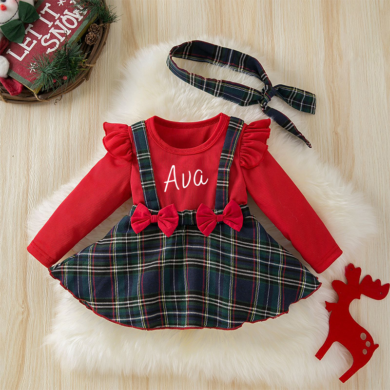 Personalized Girl Christmas Dress| Cloth69