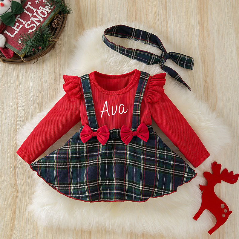 Personalized Girl Christmas Dress| Cloth69