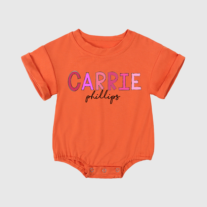 Personalized Baby Girl Name Bubble Romper| BBCloth50
