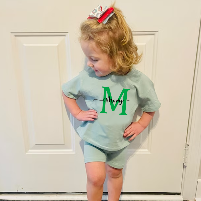 Personalized Kids Initials & Name Toddler Set | Cloth136