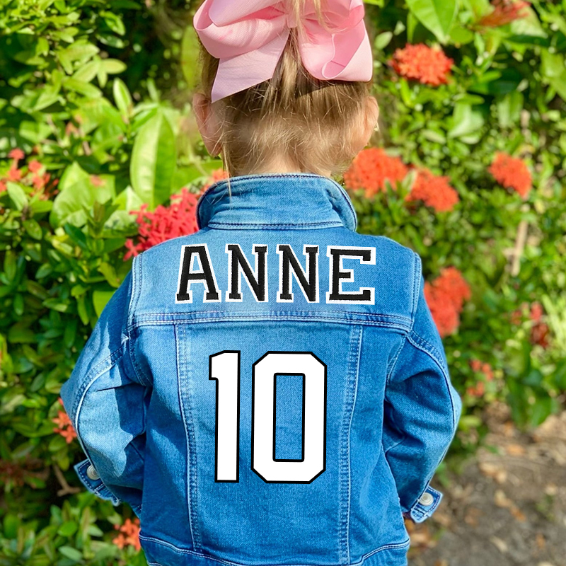 Personalized Kids Sports Denim Jacket| Cloth146