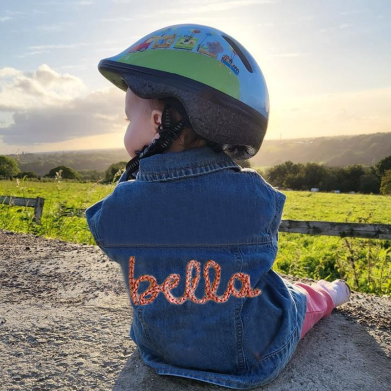 Personalized Kids Hand Embroidered Denim Jacket| Cloth161