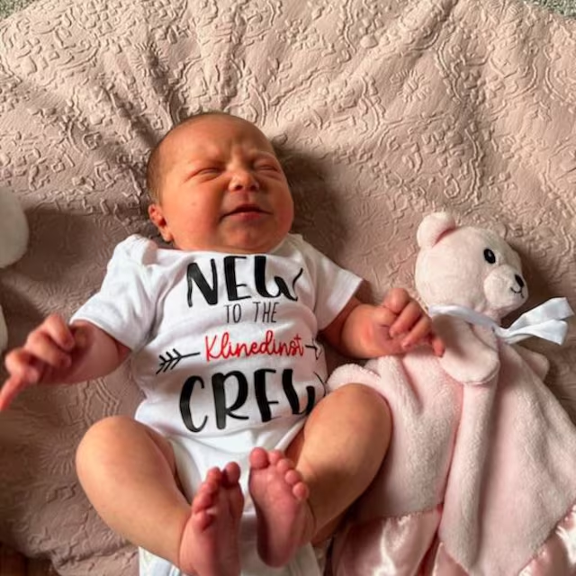 Personalized Baby New To The Crew Cozy Onesie| BBCloth17