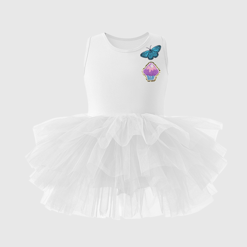 Personalized Girls Patch Dance TuTu Dress| Dress05