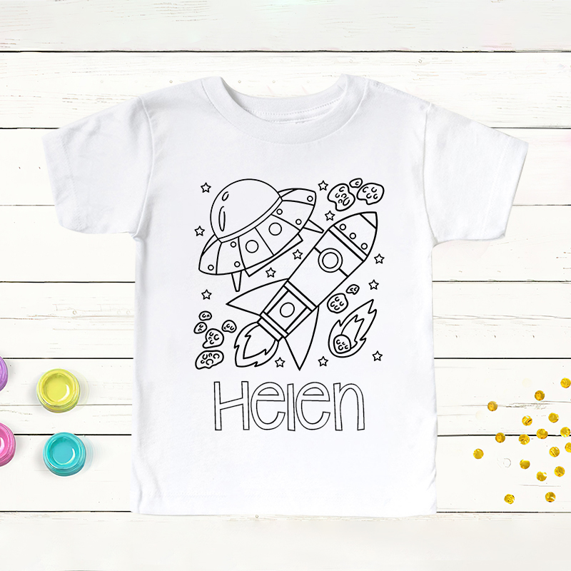 Personalized Kids Coloring Activity T-Shirt| Cloth169