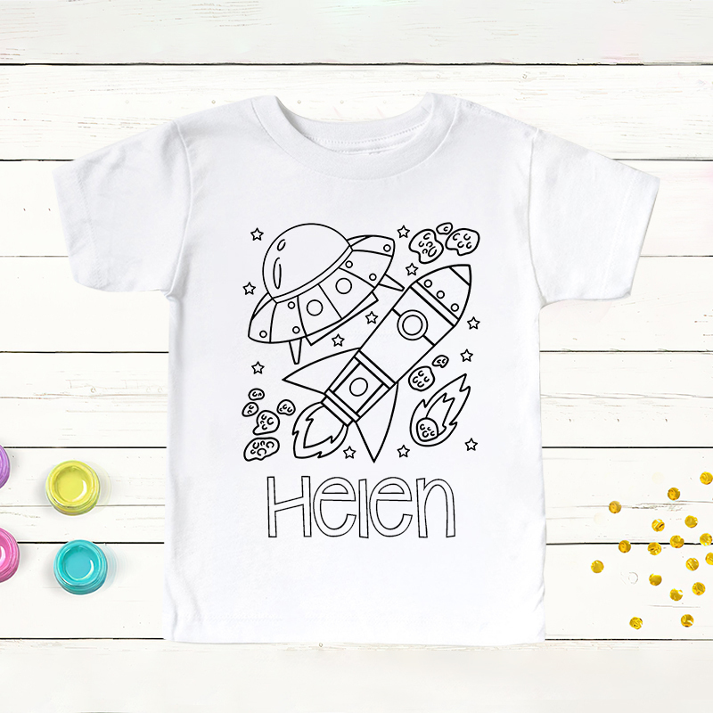 Personalized Kids Coloring Activity T-Shirt| Cloth169