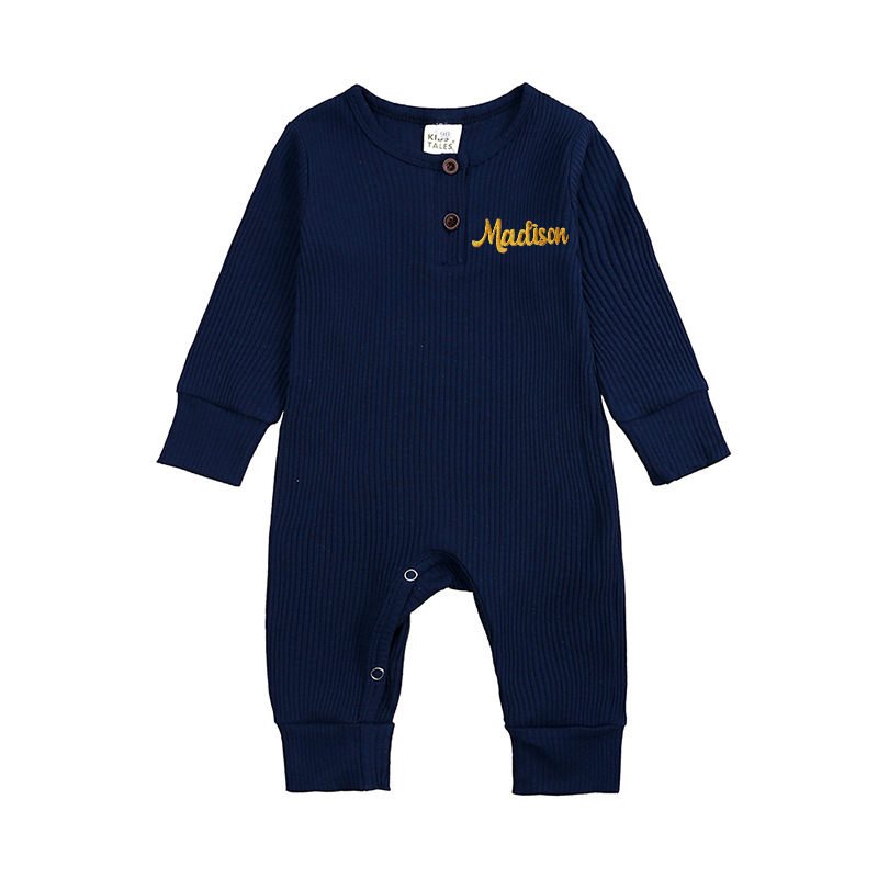 Personalized Baby Solid Color Cozy Onesie| BBcloth69
