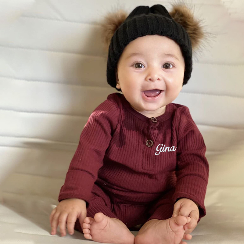 Personalized Baby Solid Color Cozy Onesie| BBcloth69