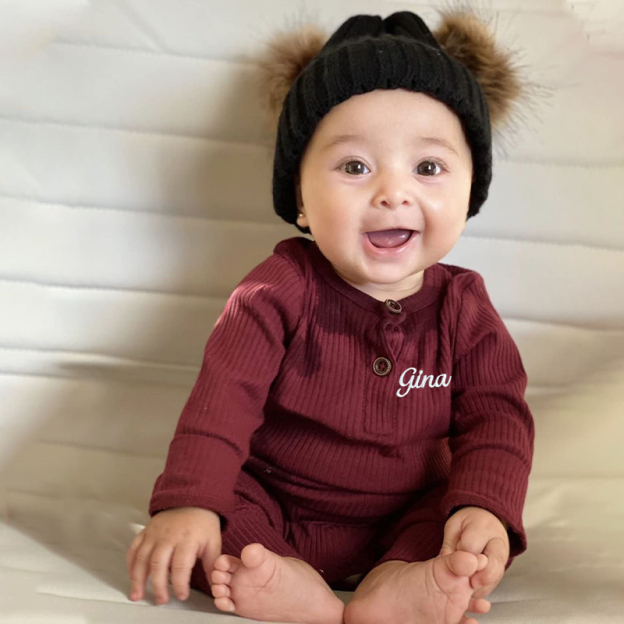 Personalized Baby Solid Color Cozy Onesie| BBcloth69