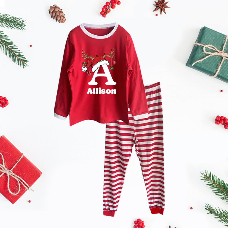 Personalized Family Monogram Christmas Pajamas Set| Cloth2402