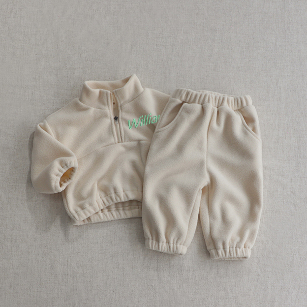 Personalized Kids Embroidered Fleece Hoodies Sports Suit| Cloth202