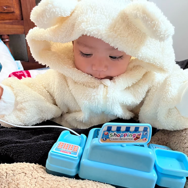   Personalized Baby Warm Winter Fleece  Embroidered Jumpsuits| BBCloth75