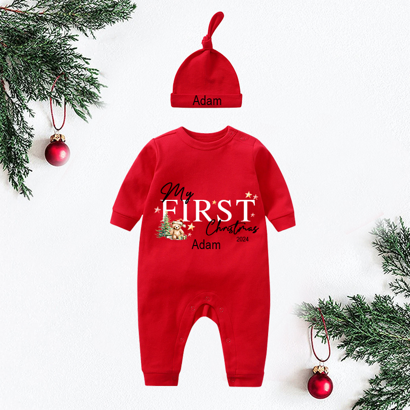Personalized Baby My First Christmas Outfit| BBCloth1212