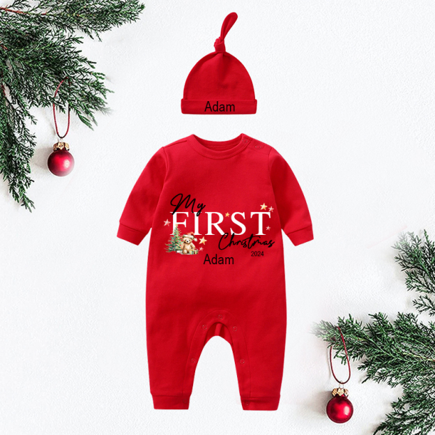 Personalized Baby My First Christmas Outfit| BBCloth1212