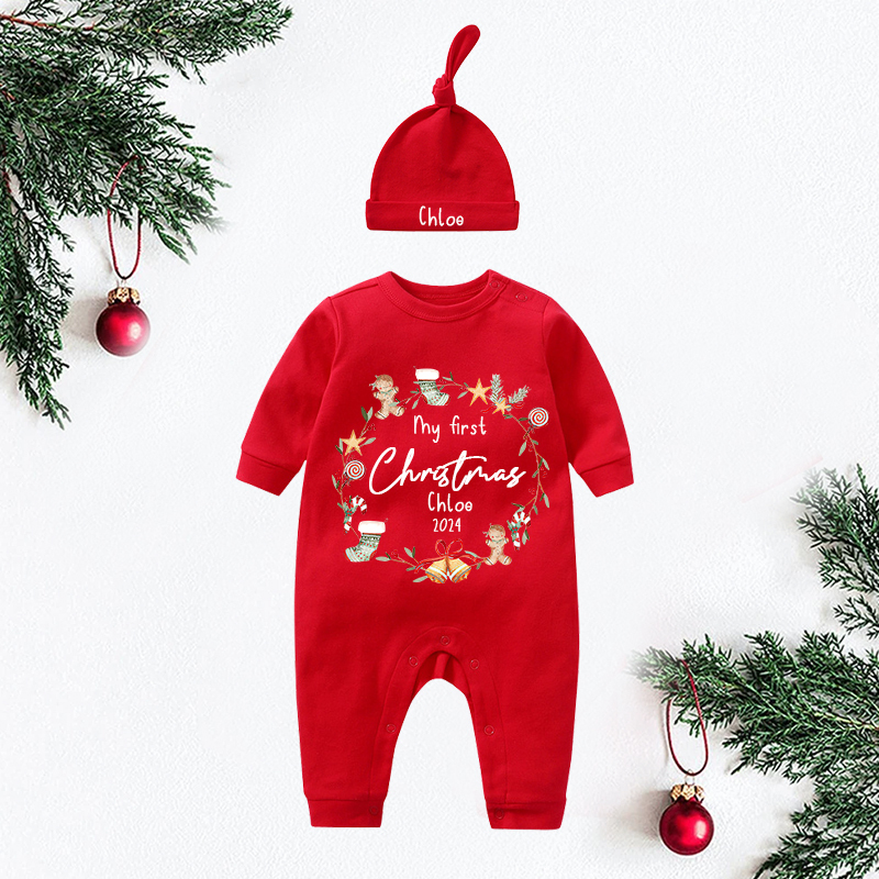Personalized Baby My First Christmas Outfit| BBCloth1210